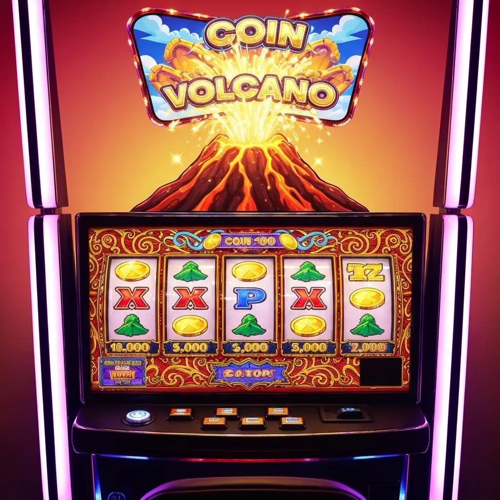 Coin Volcano Kasino automat Coin Volcano s erupcí sopky a mincemi